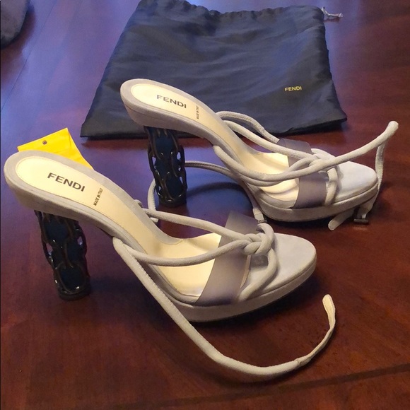 Fendi cage metal open toe heel - Picture 2 of 8